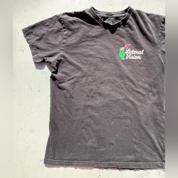 Men's Lateral Vision T-Shirt Black Cranks M Cartoon Spell-Out Anime Street Art - Picture 11 of 12